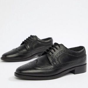 Leather Brogue Shoes Asos Design Womens 9